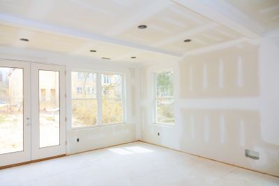 Drywall Installed in Living Room